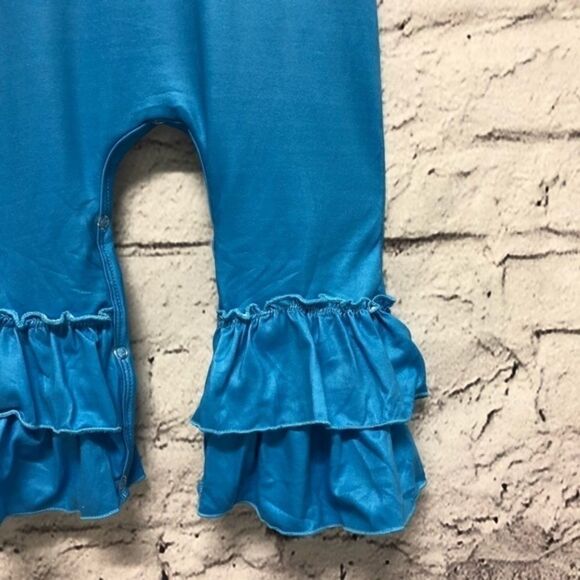 Baby Girl Royal Blue Romper - Picture 3 of 4